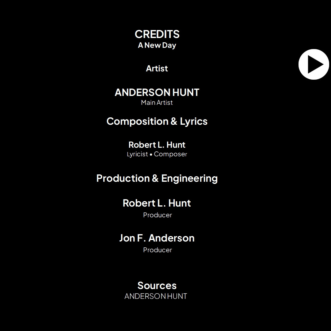 Credits list for the single A New Day