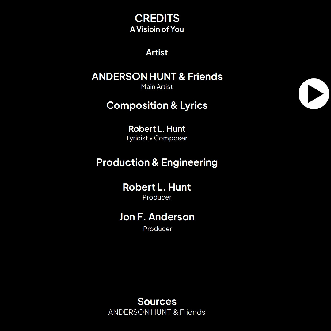 Credits list for the single A vision of you