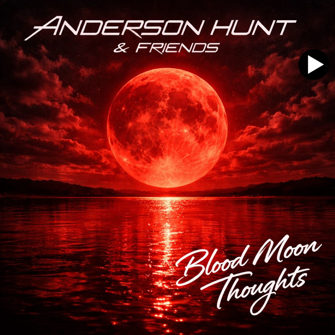 Blood Moon Thoughts A Red moon low over a ocean turning the seascape red