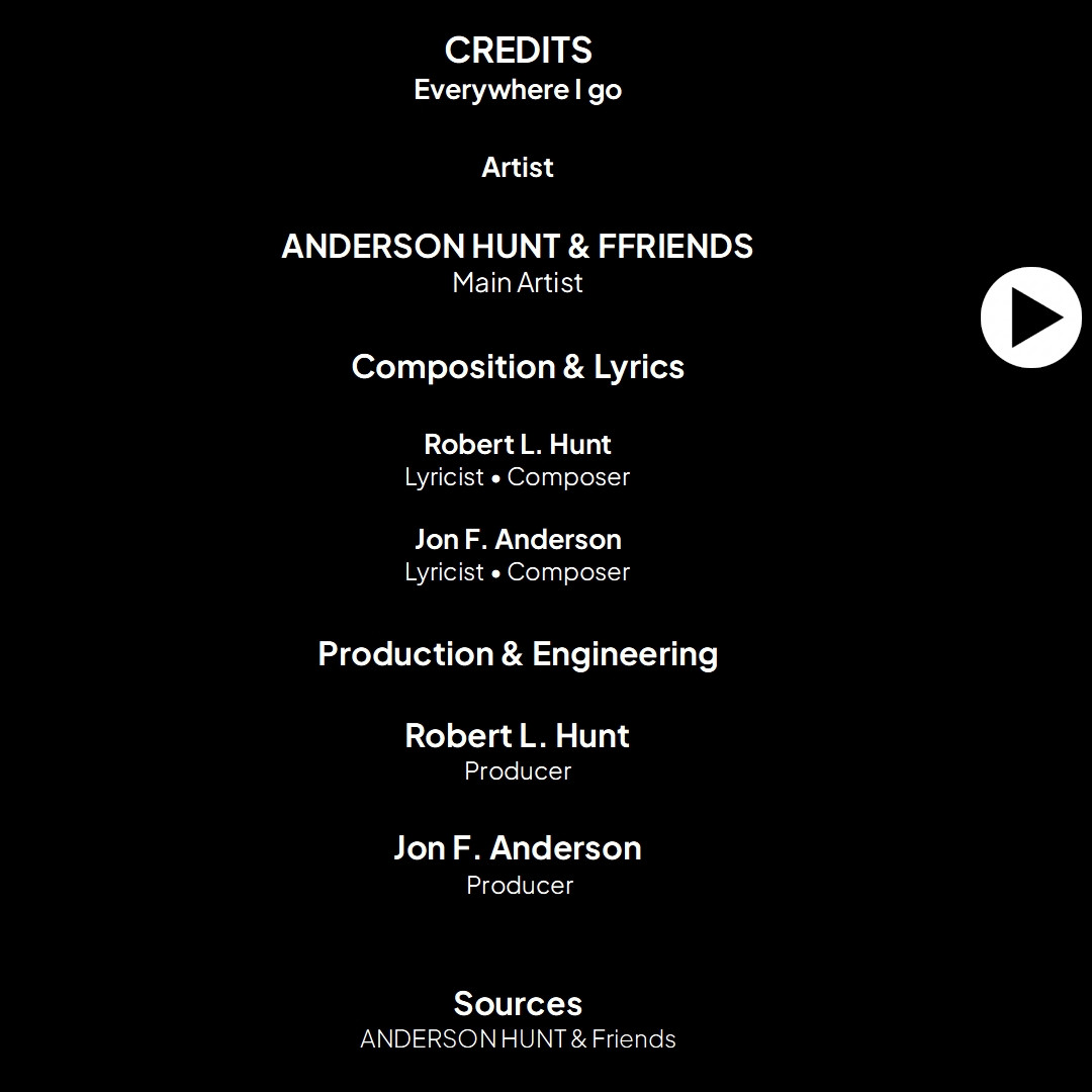 Credit list for the single everywhere I go